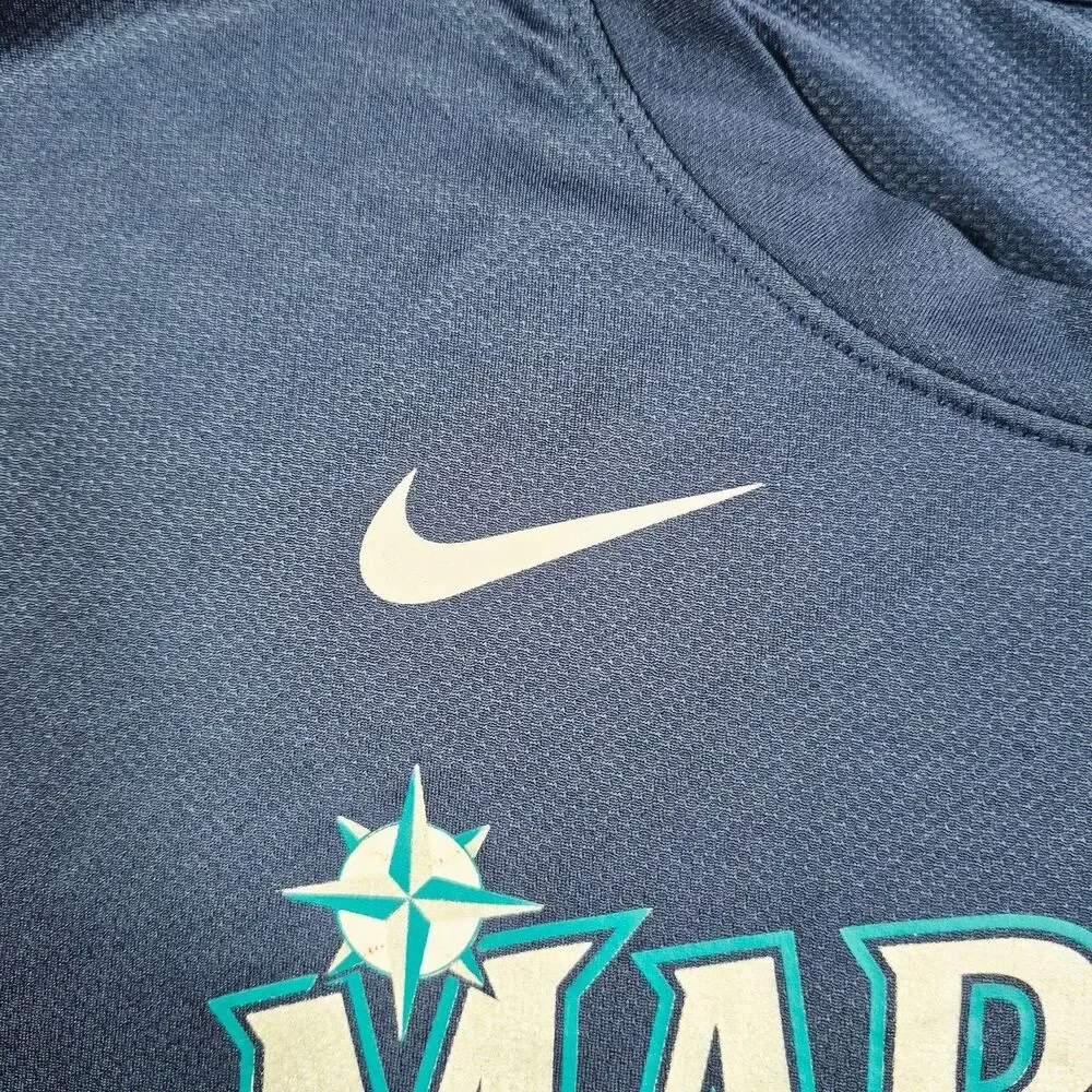 Seattle Mariners Shirt Mens XL Blue MLB Baseball Nike Short Sleeve Tee
